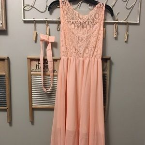 Long pink dress